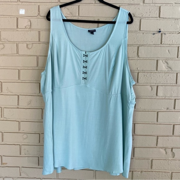 TORRID Fit And Flare Slub Sleeveless Corset Top Lightweight Casual Size 5 5X - Picture 2 of 12